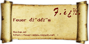 Feuer Ádám névjegykártya